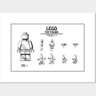 Lego Toy Figurine Patent Drawing - B Posters and Art